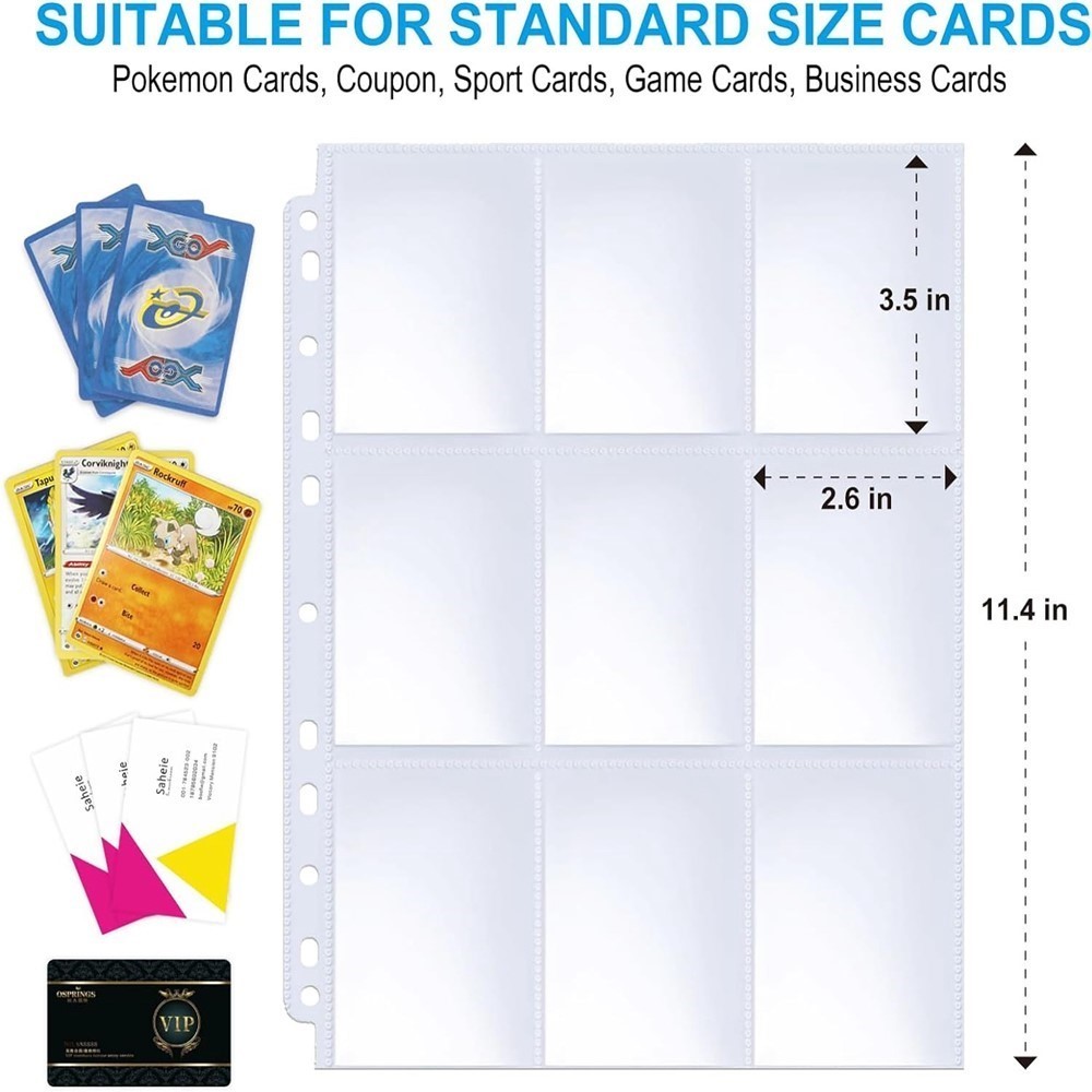 50 Sheets 9 Pocket Single Side - Pokemon Binder Card ulasan dan harga