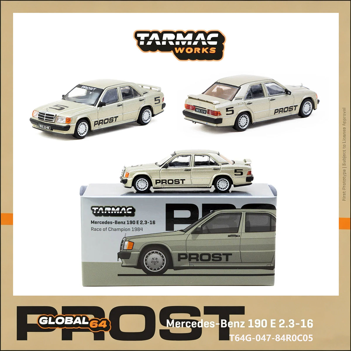TW 1:64 Mercedes 190E #5 Alain - Die Cast Car 1 64 ulasan dan harga
