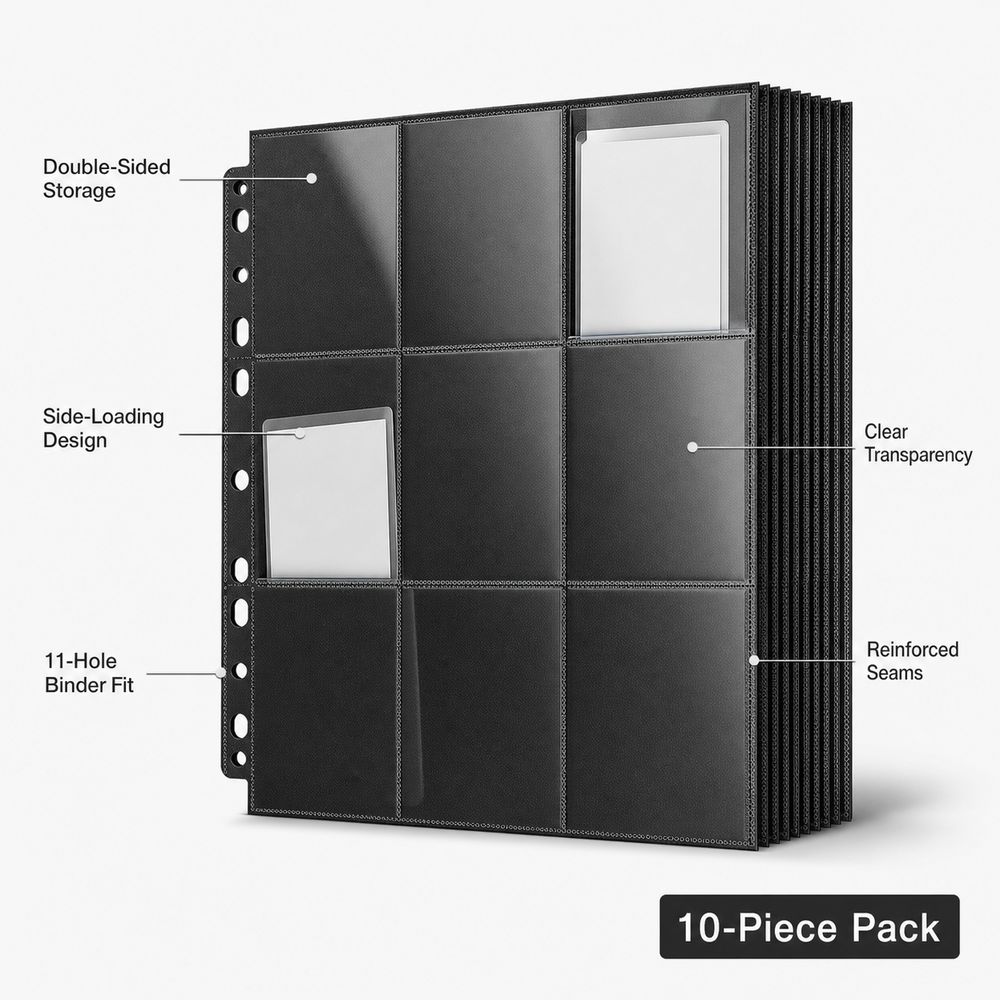 10Pcs 9-Pocket A4 Trading Card - Trading Card Binder ulasan dan harga