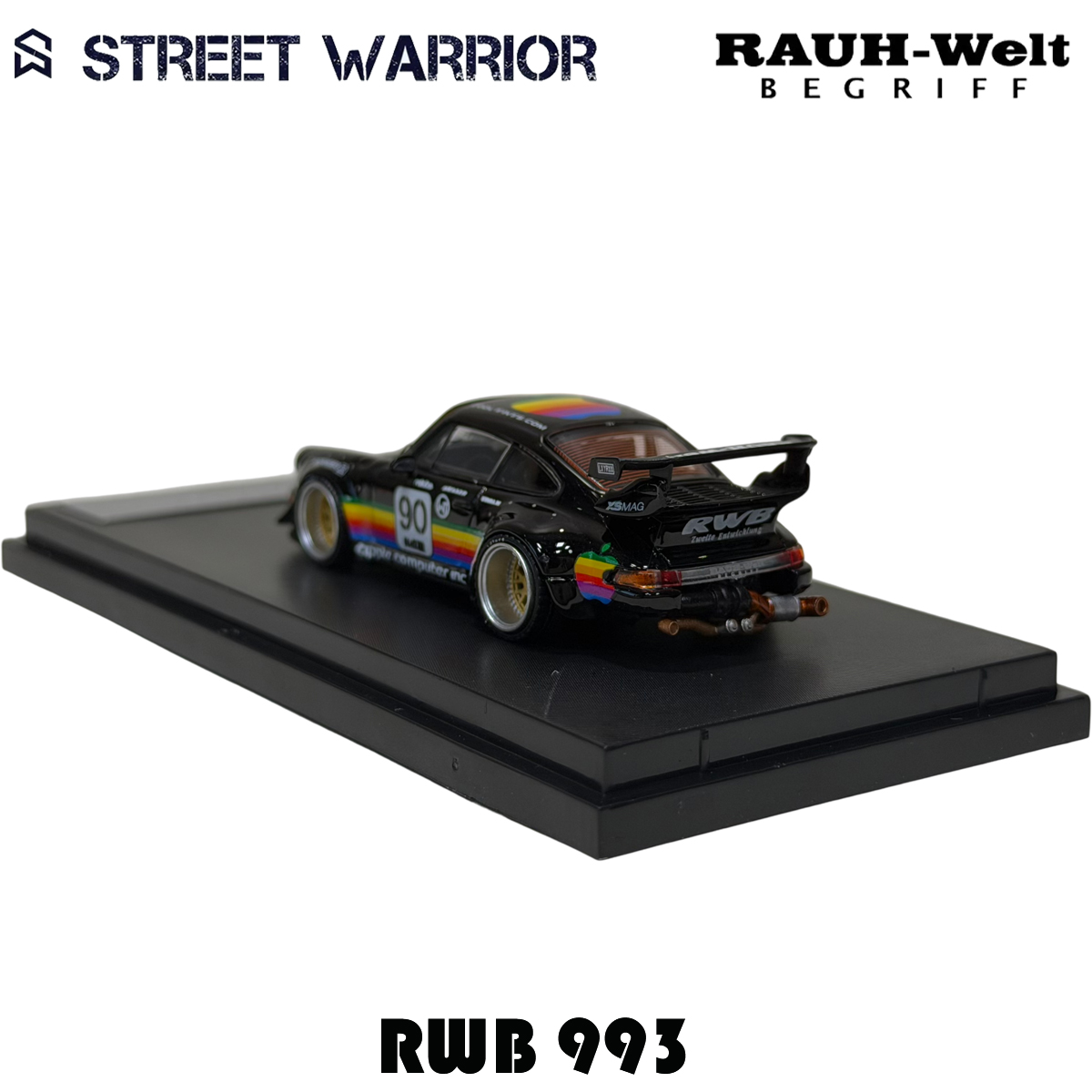 SW In Stock 1:64 RWB 993 Black - Die Cast Car 1 64 ulasan dan harga