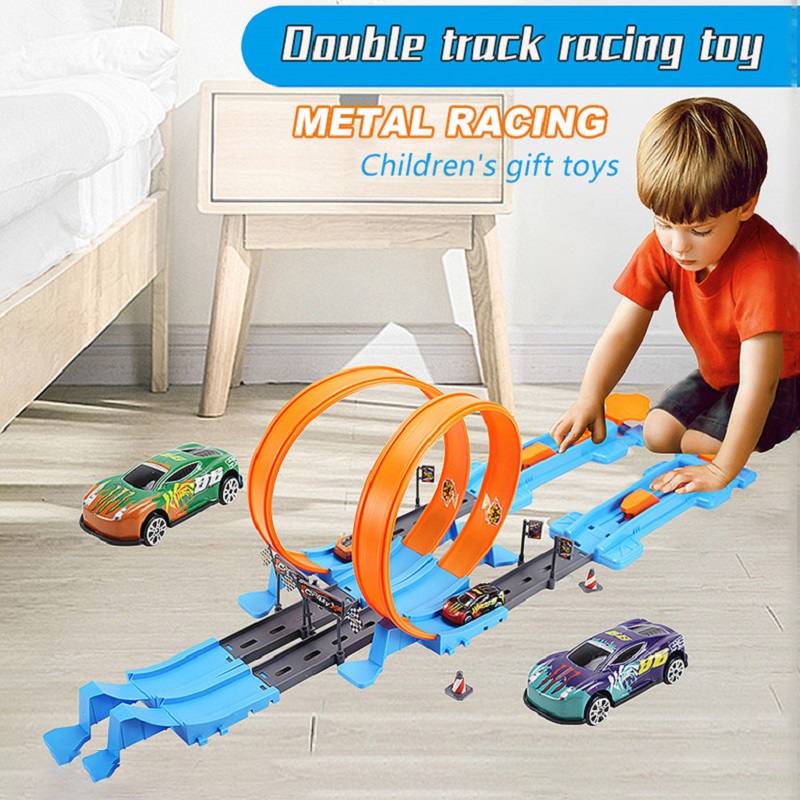 Hot Stunt Speed Double Car Whe - Hot Wheels Car Track Sets ulasan dan harga